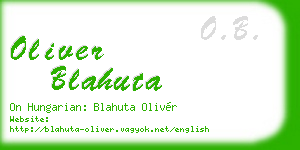 oliver blahuta business card